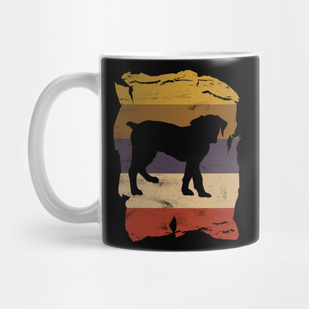 Boerboel Distressed Vintage Retro Silhouette by DoggyStyles